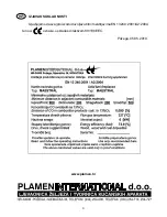 Предварительный просмотр 3 страницы Plamen International Maestral Installation And Operating Instructions Manual