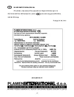 Предварительный просмотр 21 страницы Plamen International Maestral Installation And Operating Instructions Manual