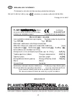 Предварительный просмотр 20 страницы Plamen International SP 850 N Technical Instructions