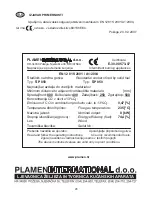 Предварительный просмотр 26 страницы Plamen International SP 850 N Technical Instructions