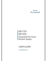 Предварительный просмотр 1 страницы Planar ND1750 User Manual