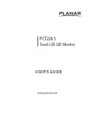 Preview for 1 page of Planar PCT2265 User Manual