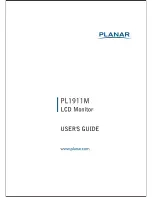 Planar PL1911M User Manual preview