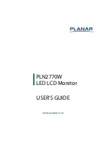 Preview for 1 page of Planar PLN2770W User Manual