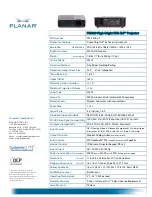 Preview for 2 page of Planar PR5020 Specifications