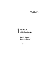 Preview for 1 page of Planar PR9020 Network Manual