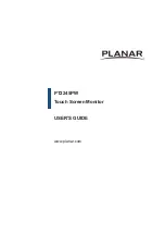 Planar PT2245PW User Manual preview