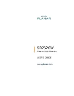 Preview for 1 page of Planar SD2320W User Manual