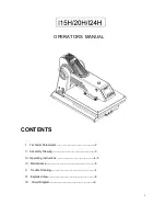 Предварительный просмотр 1 страницы Planchas Termicas I15H Operator'S Manual