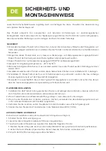 Preview for 6 page of planeo 102U Manual And Safety Instructions