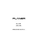 Planer Kryo 1060 Series Operator'S Manual предпросмотр