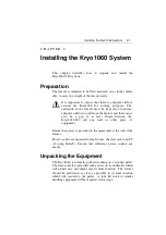 Preview for 19 page of Planer Kryo 1060 Series Operator'S Manual