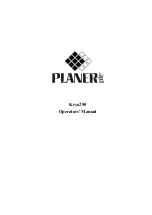 Preview for 1 page of Planer Kryo250 Operator'S Manual