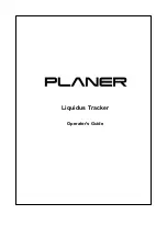 Planer Kryo360-1.7 Operator'S Manual preview