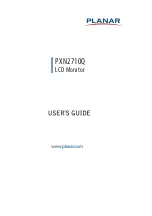 Предварительный просмотр 1 страницы Planer PXN2710Q User Manual