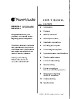 Предварительный просмотр 1 страницы Planet Audio BB1400.1 User Manual