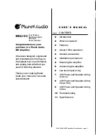 Planet Audio BB4.150 User Manual предпросмотр