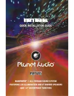 Предварительный просмотр 1 страницы Planet Audio PATV85 Quick Installation Manual