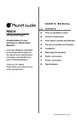 Предварительный просмотр 1 страницы Planet Audio PEQ15 User Manual