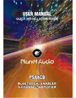 Предварительный просмотр 1 страницы Planet Audio PSA4CB User Manual