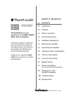 Planet Audio PX3200D User Manual предпросмотр