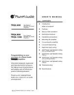 Предварительный просмотр 1 страницы Planet Audio TRQ2.600 User Manual