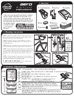 Предварительный просмотр 1 страницы Planet Bike Aero Wireless Instructions