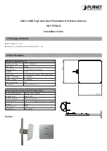 Planet Networking & Communication ANT-FP14AD Installation Manual preview