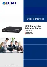 Planet Networking & Communication HDVR-1630 User Manual preview