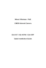 Preview for 1 page of Planet Networking & Communication ica-107 Quick Installation Manual