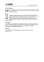 Preview for 3 page of Planet Networking & Communication PL-702 User Manual