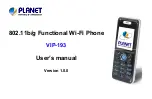 Planet Networking & Communication VIP-193 User Manual preview