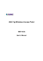 Preview for 1 page of Planet Networking & Communication WAP-4036 User Manual