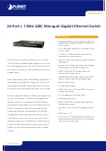 Planet Networking & Communication WGSW-24010 Specifications preview