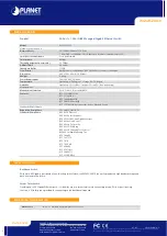 Предварительный просмотр 2 страницы Planet Networking & Communication WGSW-24010 Specifications