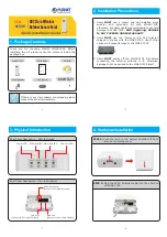 Preview for 1 page of Planet Networking & Communication WNAP-7205 Quick Installation Manual