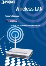 Planet Networking & Communication WNRT-617 User Manual preview