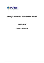 Preview for 1 page of Planet Networking & Communication WRT-414 User Manual