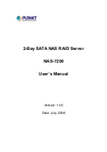 Planet 2-Bay SATA NAS RAID Server NAS-7200 User Manual preview