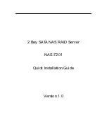 Предварительный просмотр 1 страницы Planet 2 Bay SATA NAS RAID Server NAS-7201 Quick Installation Manual