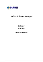 Preview for 1 page of Planet 8-Port IP Power Manager IPM-8001 User Manual