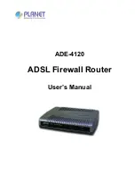 Planet ADSL Firewall Router ADE-4120 User Manual предпросмотр