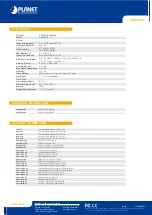 Preview for 2 page of Planet CAM-BX42 Datasheet