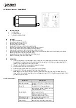 Planet CAM-BX42 Quick Installation Manual preview