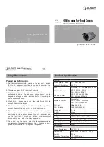 Preview for 2 page of Planet CAM-IR442V Quick Installation Manual