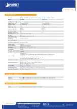 Предварительный просмотр 2 страницы Planet FSD-805S15 Datasheet