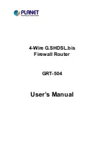 Planet G.SHDSL.bis Bridge Router GRT-504 User Manual preview