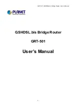 Planet GRT-501 User Manual preview