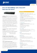 Planet GSD-802PS Datasheet предпросмотр