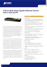 Предварительный просмотр 1 страницы Planet GSW-2404SF Datasheet